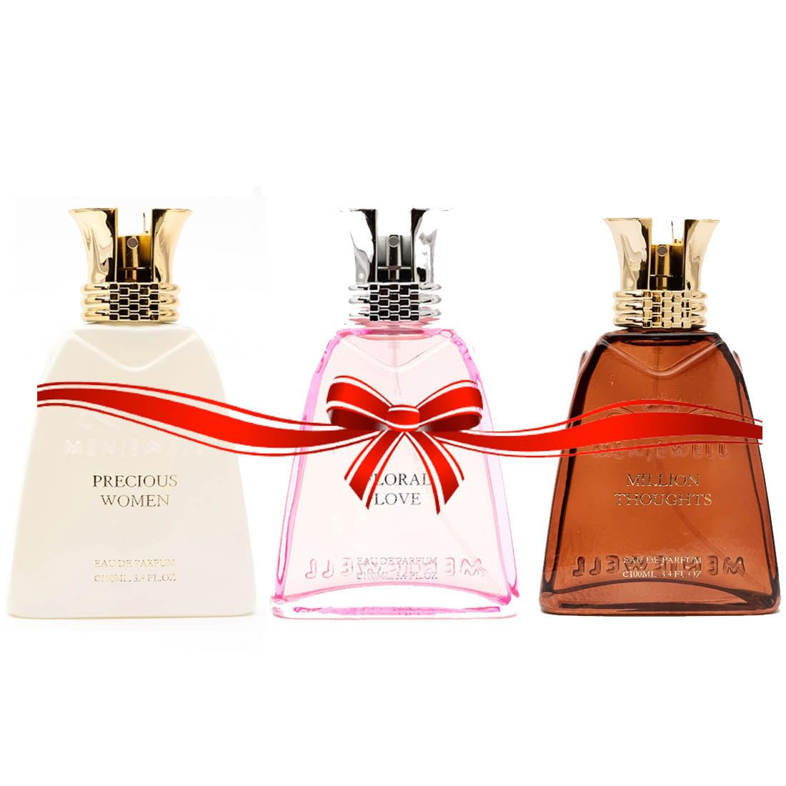menjewell Premium Perfumes Pack of 3 x 100ml| Unique Unisex Luxury Long Lasting Perfume Gift Set For Men And Women |Precious Women,Million Thoughts,Floral Love|Valentine Gift Option-picture-14