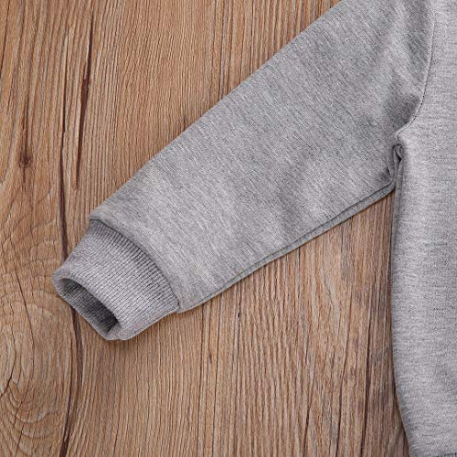 Toddler Baby Girl Leopard Love Pullover Hoodie Sweatshirts+Long Pants Trousers 2Pcs Outfits Set Kids Fall Winter Clothes (Gray, 4T-5T) #TOP4