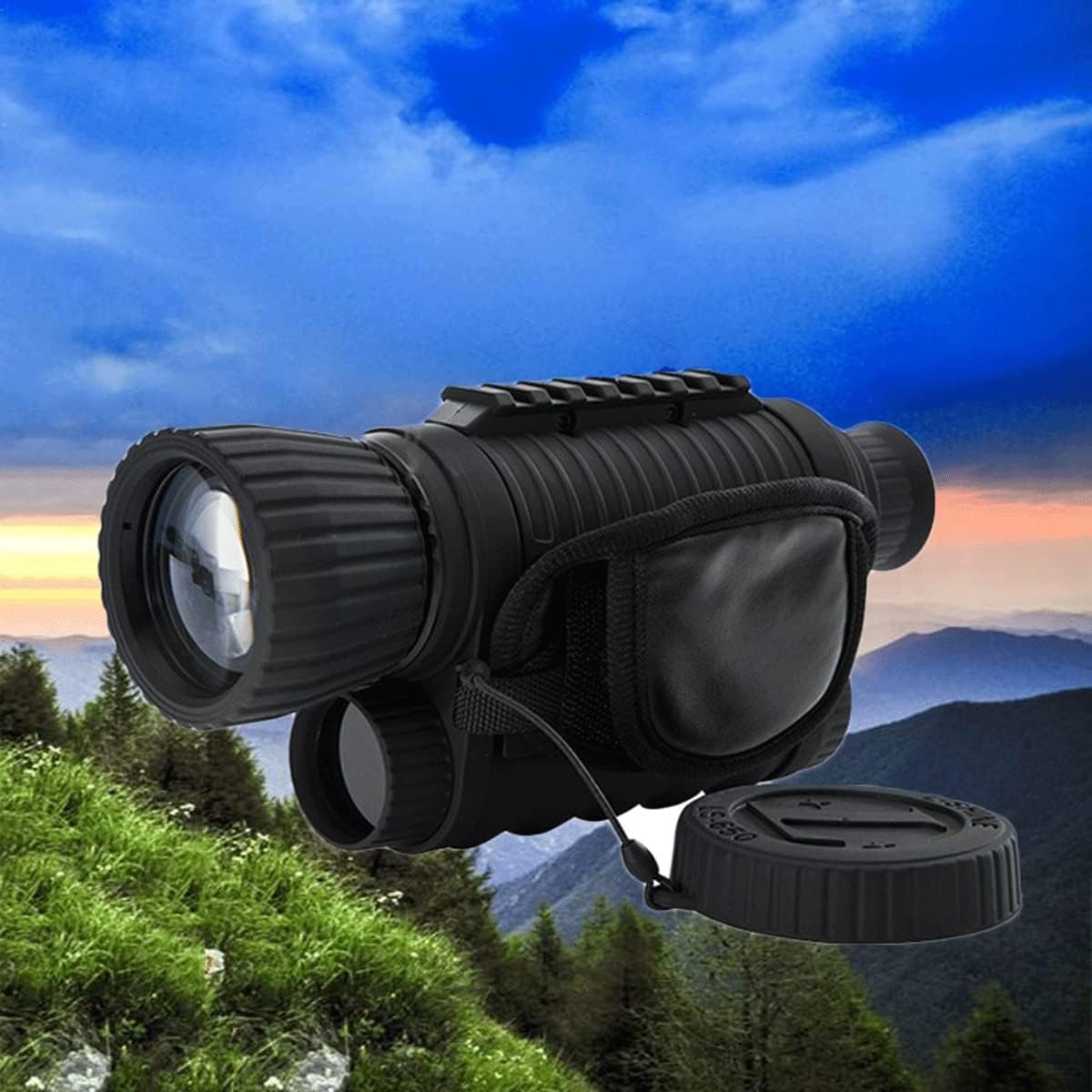 Digital Infrared with Military-Grade Night VisionMonocular Telescope with Rechargeable, Take Photo, Video Recording, Playback Function, for Outdoor/Surveillance/Hunting/Hiking