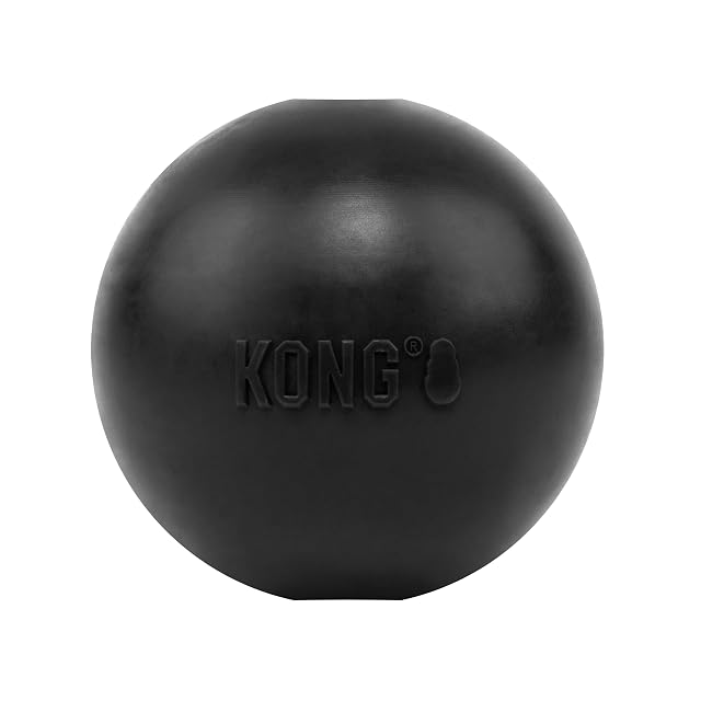 KONG Extreme Ball con Agujero para Perros, Negro, Talla Mediana/Grande