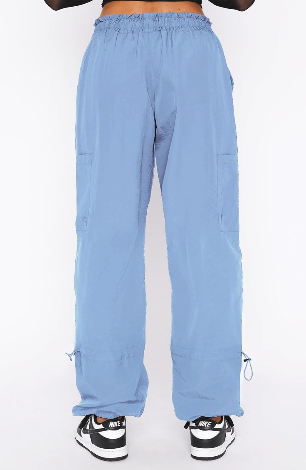 DISCIPBUSH Cargo Pants Women Baggy - Parachute Pants for Women, Rave Y2K Festival Outfits Hiking Camping Essentials