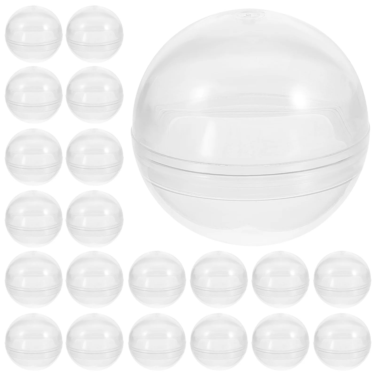Capsule per distributori automatici, 150 pezzi, trasparenti, rotonde da 35 mm, in plastica, riempibili, per giocattoli, scatole regalo, palline vuote per feste, compleanni, decorazioni per caramelle