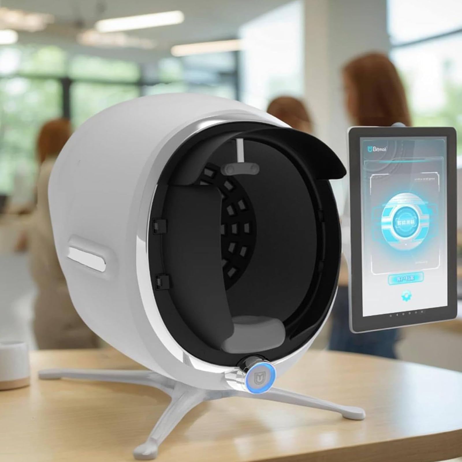 Máquina De Análisis De Piel 3D,Analizador De Humedad Facial Profesional Con 8 Espectros,5 Dimensiones Y 14 Indicadores Análisis De Datos,Almacenamiento Infinito Y Plan Recomendado,White-13.3-inch