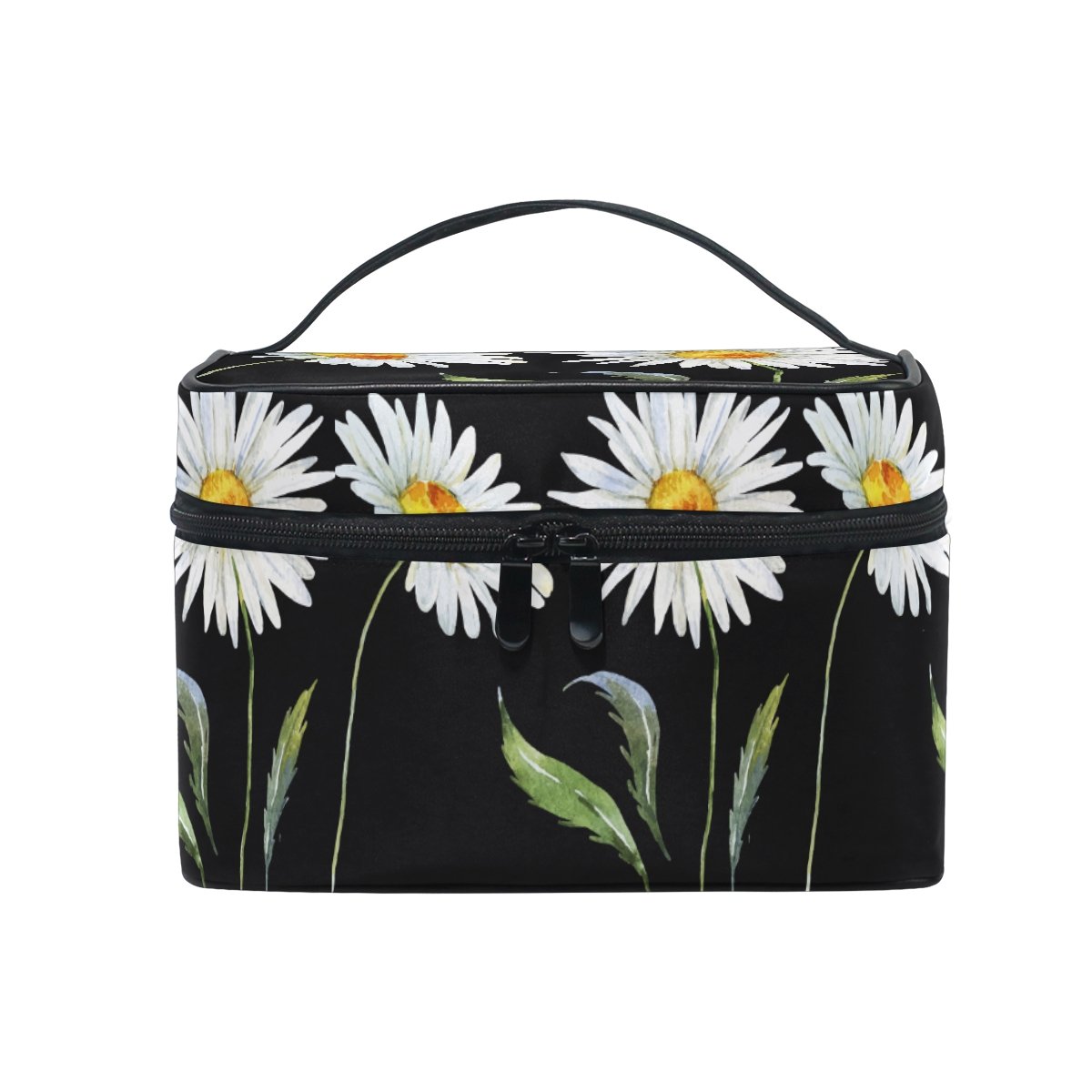 FengYe Watercolor Daisies Makeup Bag Watercolor Daisies Travel