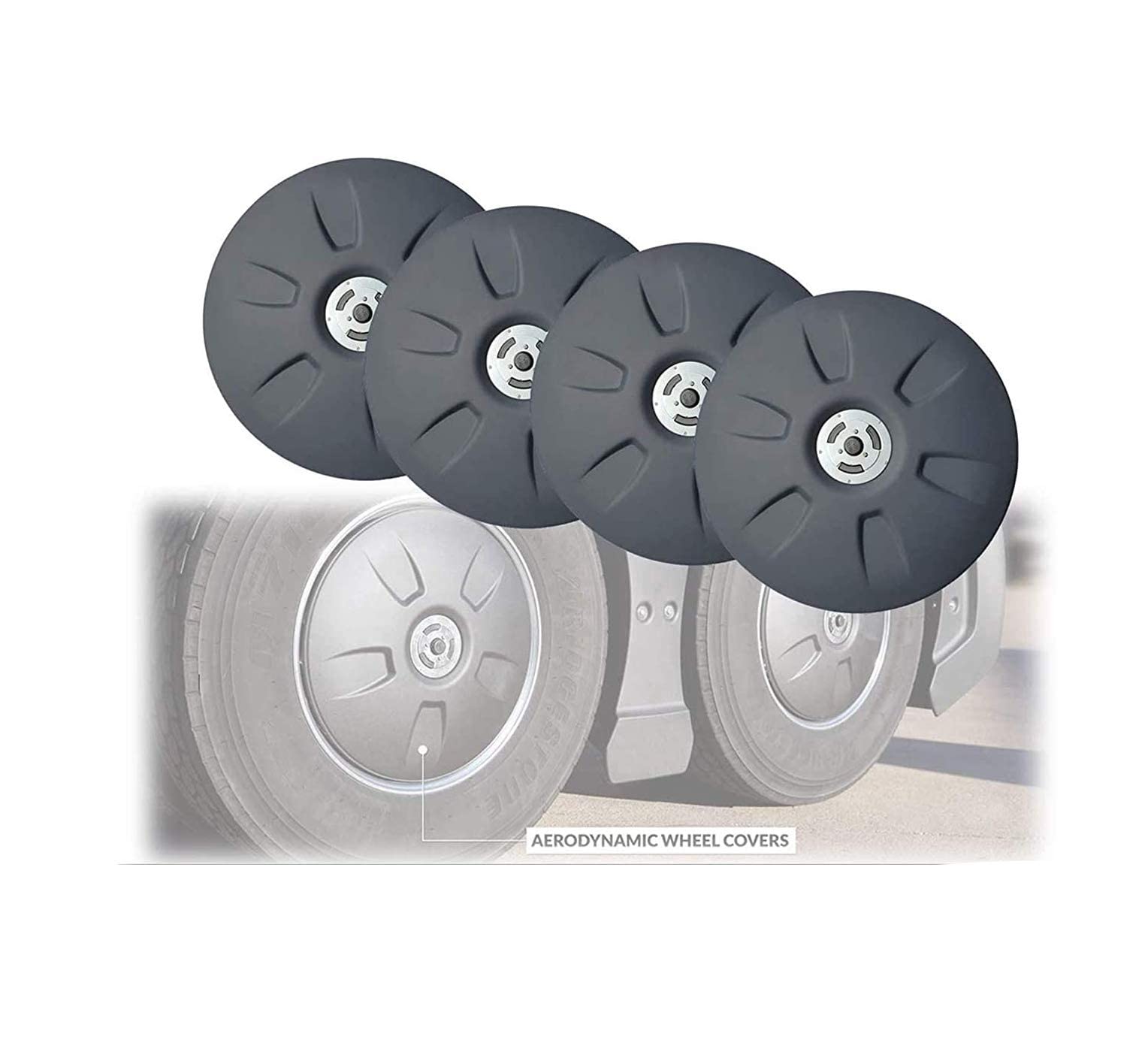 Buy Aerodynamic 22.5" Wheel Caps for Freightliner, Volvo, Kenworth