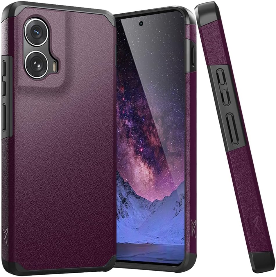 Custodia Poetic Revolution Per Motorola Moto Edge 2024, Nera, Con Cavalletto E Protezione Fotocamera Scorrevole.