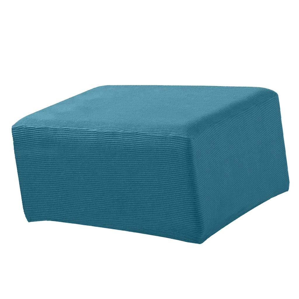 Enakshi Stretch Ottoman Pouf Cover Footrest Stool Slipcover Protector Dark Green|Home & Garden|Furniture|Slipcovers|Package Includes:1 Piece Pouf Cover (Only Cover, Stool not Included)-image-21