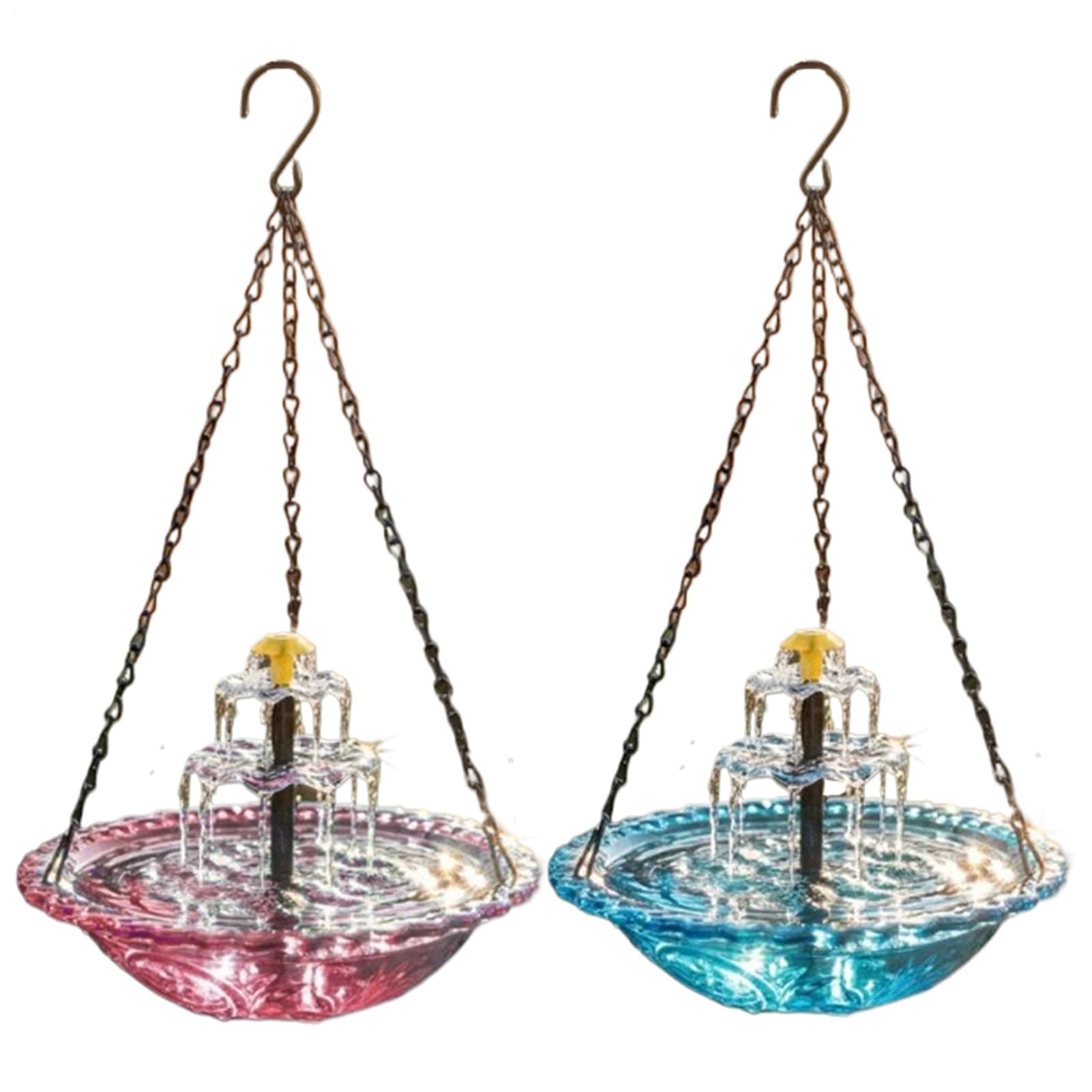 Fuente de Agua Solar para Baño de Aves Recipiente de baño para aves de | Bebedero para Colibríes para Jardineros, Hogares, Patios, Amantes de Aves, Balcones, Terrazas, Jardines, Parques, Es