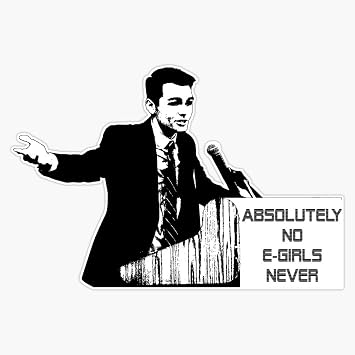 No E-Girls Nick Fuentes Decal Vinyl Bumper Sticker 5"