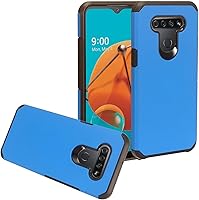 Vista 12 de Para LG K51, LG Reflect (LM-K500) - Funda híbrida de TPU - AC4 Azul