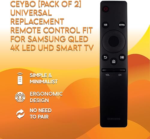 Vista 7 de Control remoto de repuesto universal para todos los televisores inteligentes Samsung QLED Crystal UHD LCD LED HDTV 3D 4K 8K (BN59-01268E)