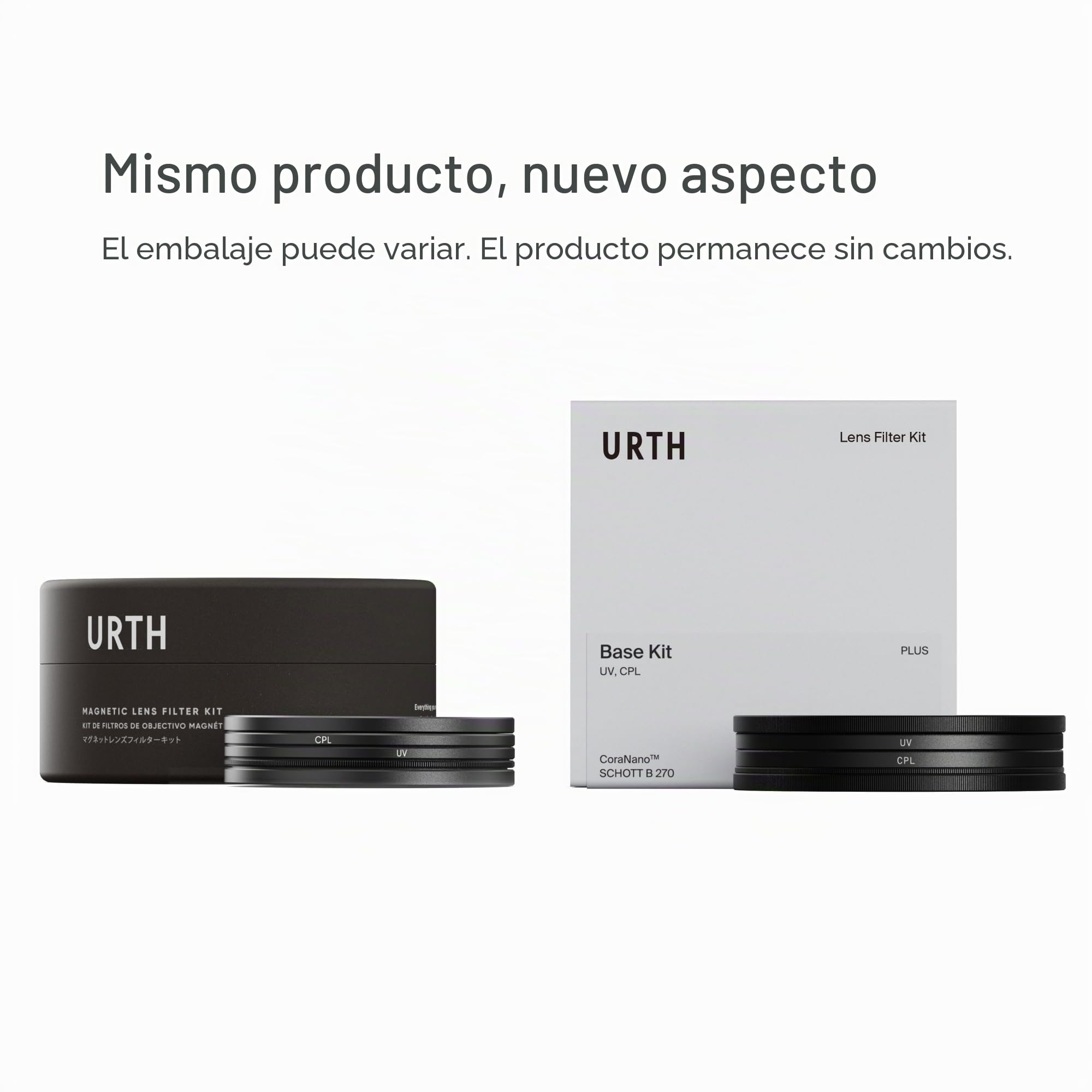 Urth Kit de Filtros Magneticos 2 en 1 Base 67 mm (Plus) | UV y polarizador CPL, vidrio optico HD nano-tratado, filtros ultrafinos con 2 tapas