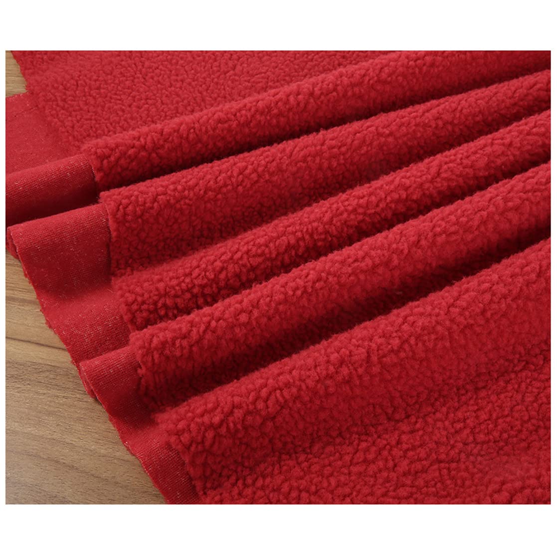 Diy Making Fabric Faux Fabric 15 Kolory Polar Fleece Fabric Anti-Pilling Faux Fabric Przez Metr 160X100Cm Do Kostiumu, Rzemiosła Sztuki, Dekoracji Domu, Poduszki/Czerwony