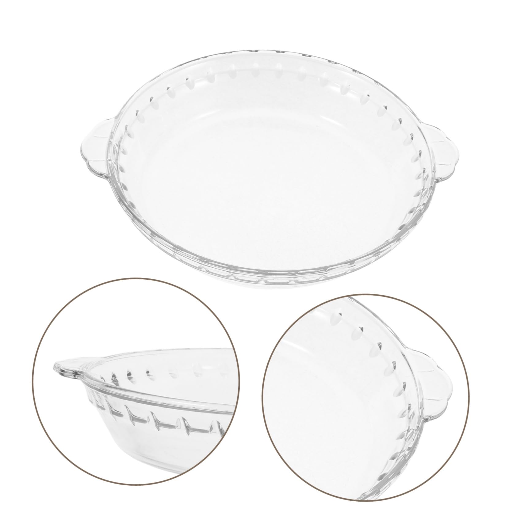 Couvercle Micro-ondes en Verre Trempé 10 Transparent Double Poignée, pour Cuisson Vapeur et Protection les Éclaboussures
