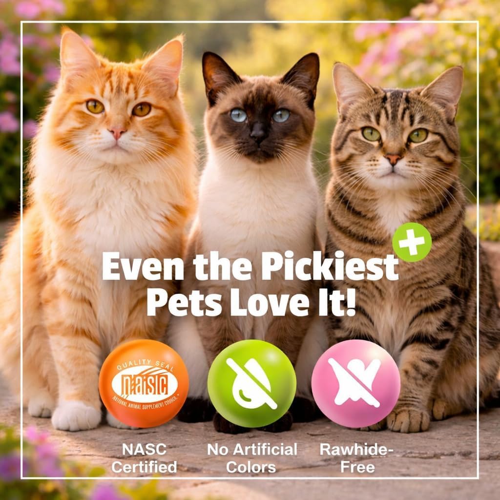 Pet Naturals Calming Chews for Cats, 30 Chicken Liver Flavored Soft Chews, Behavioral Support and Anxiety Relief for Travel, Boarding, Vet Visits and Thunderstorms, Non-Sedating Stress Relief - image 7