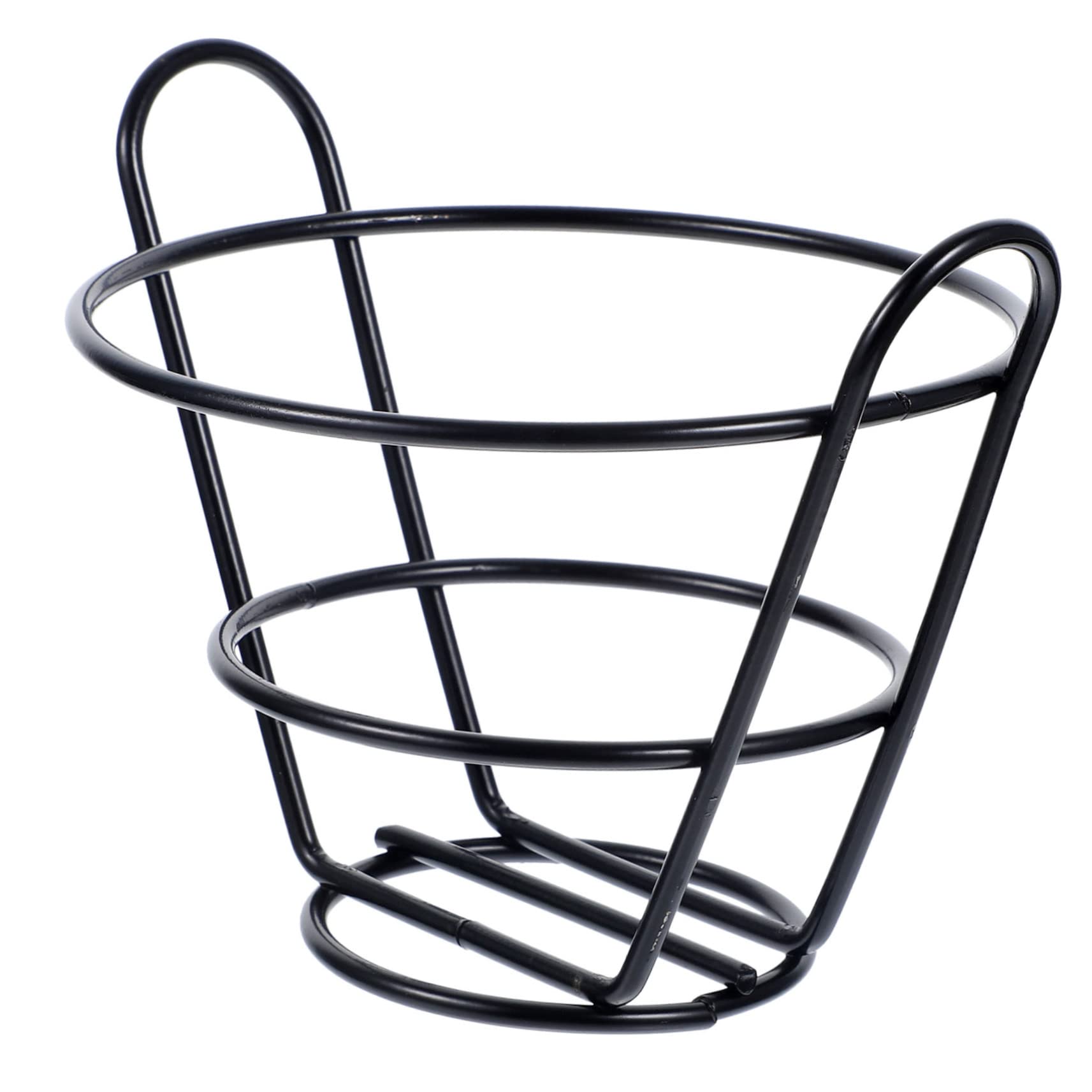 Tapered Snack Basket French Fries Basket Iron Cone Basket French Fries Stand Deep Fry Basket Snack Holder Cone Basket Holder Daily Use Bread Basket Multi-function Snack Container