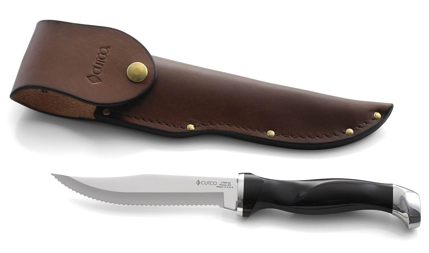 Buy CUTCO Model 1769 CUTCO Hunting with leather sheath in white CUTCO