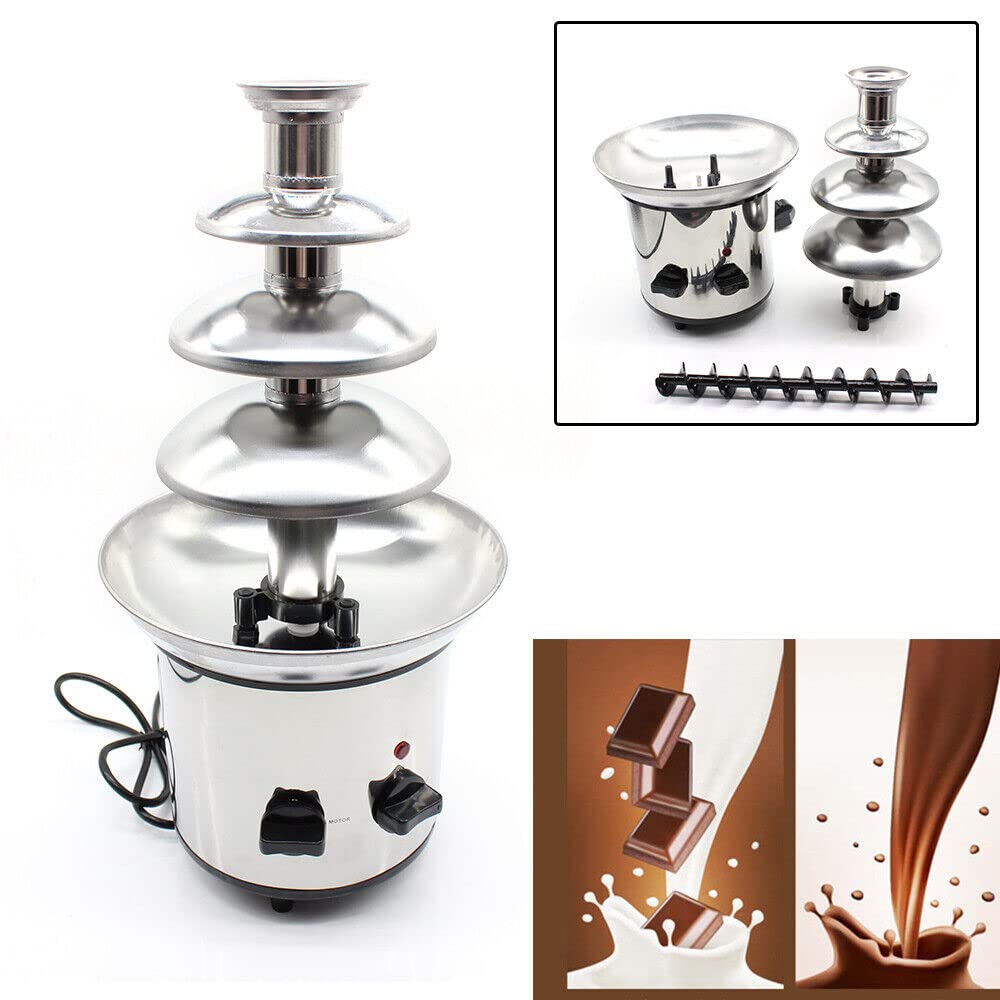 Acciaio inossidabile cioccolato fontana macchina famiglia cascata macchina torre di fusione bambini fai da te 4 piani