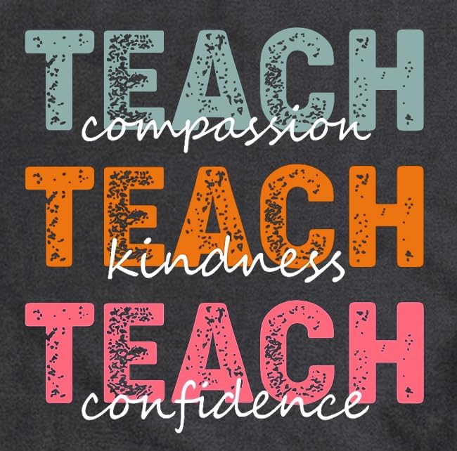 Womens Teacher Life T-Shirt Kindness Teaching Tee Tops Thankful Teachers Shirt - Image 6
