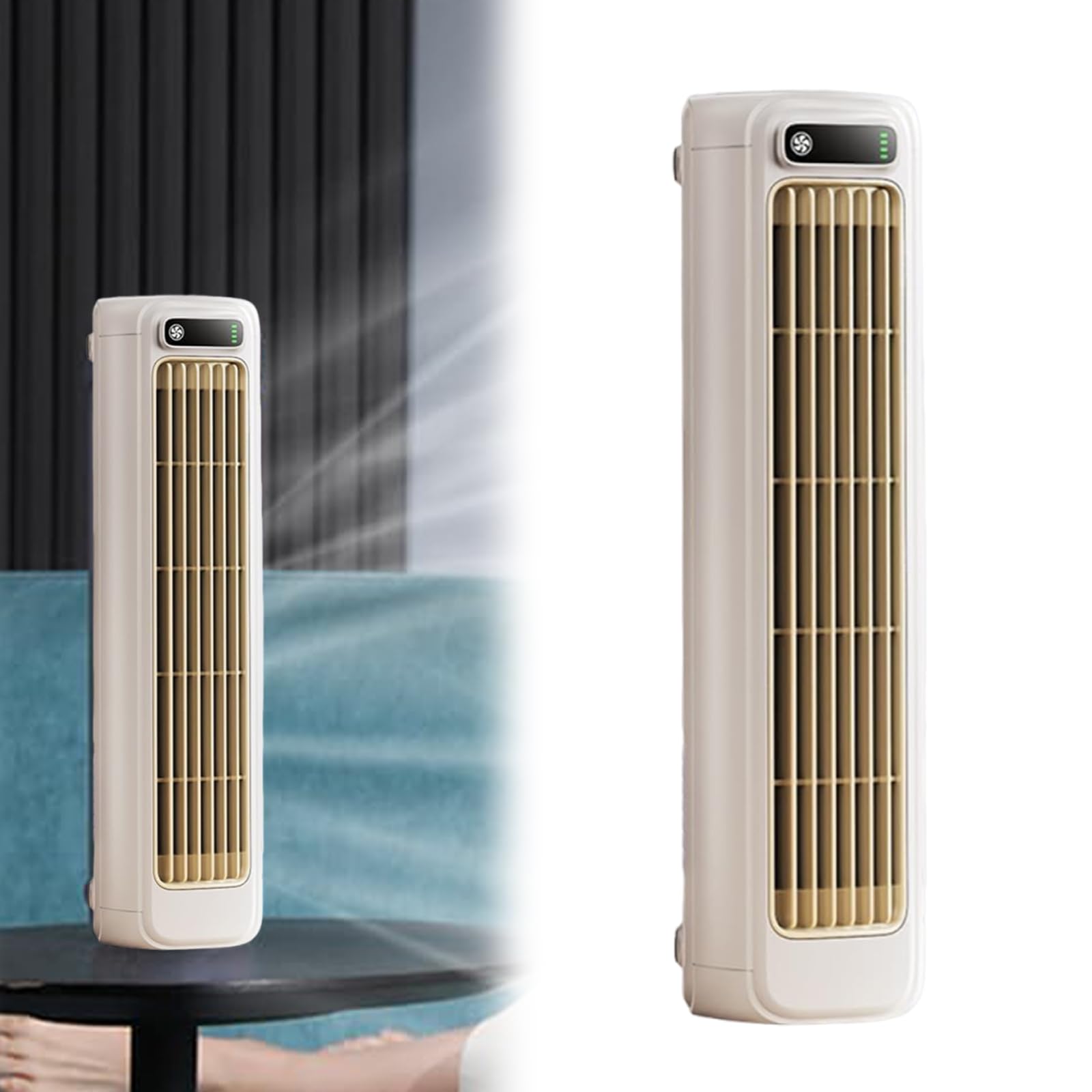 Ventilatore da scrivania portatile ricaricabile USB silenzioso con adesivi da parete senza fori per casa ufficio