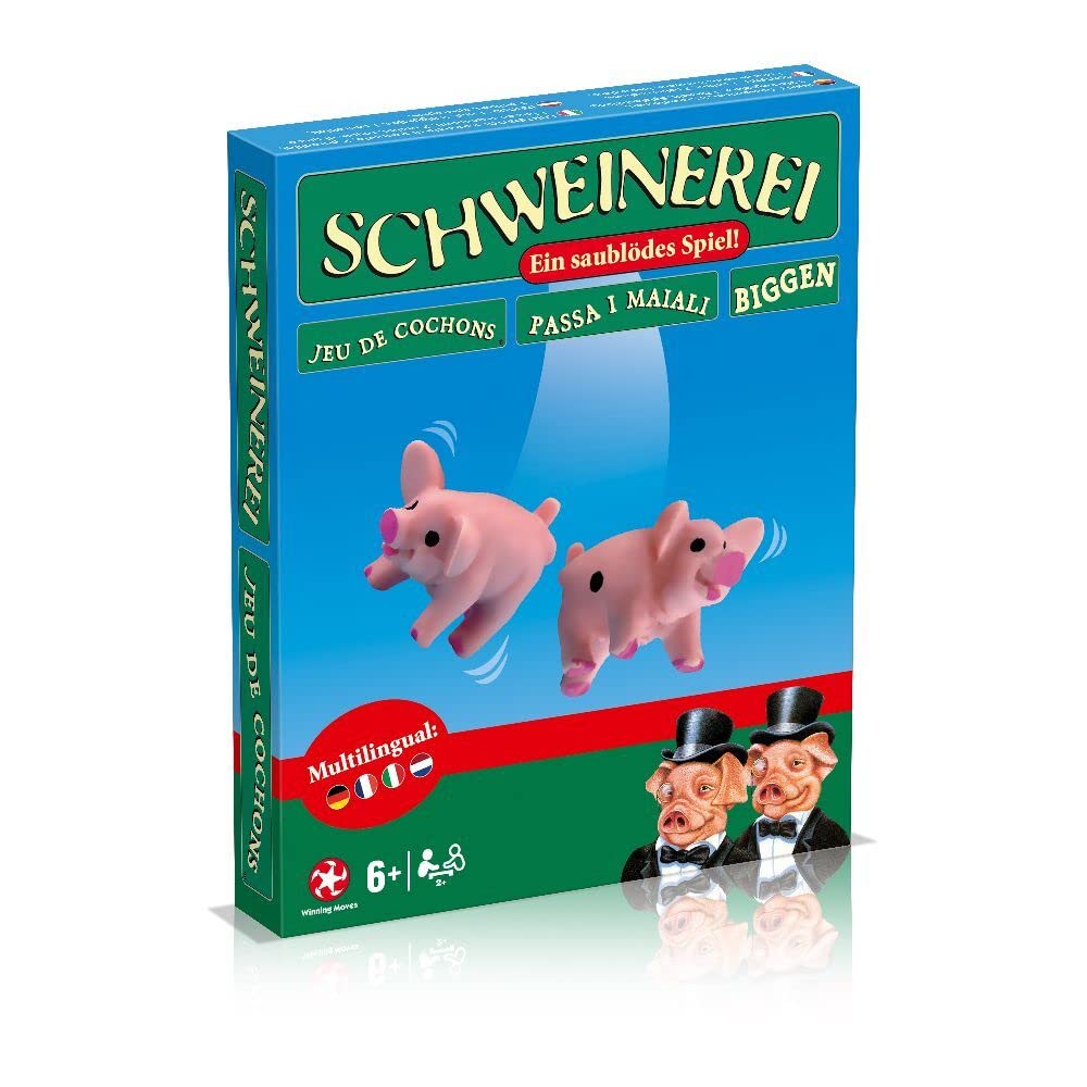 Winning Moves Schweinerei - Das Partyspiel für Kinder, Familien und Erwachsene - Schweinerei originelles Partyspiel - 2+ Spieler ab 8+ Jahren - Multilingual