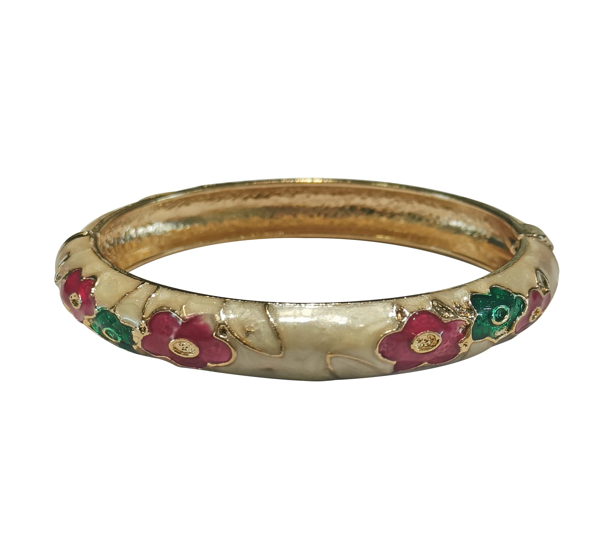 LA BELLEZA Adjustable Gold Plated Meenakari Kada Bangle for Girls and Women (White) (B0C1KK7C2W) Amazon Price History, Amazon Price Tracker