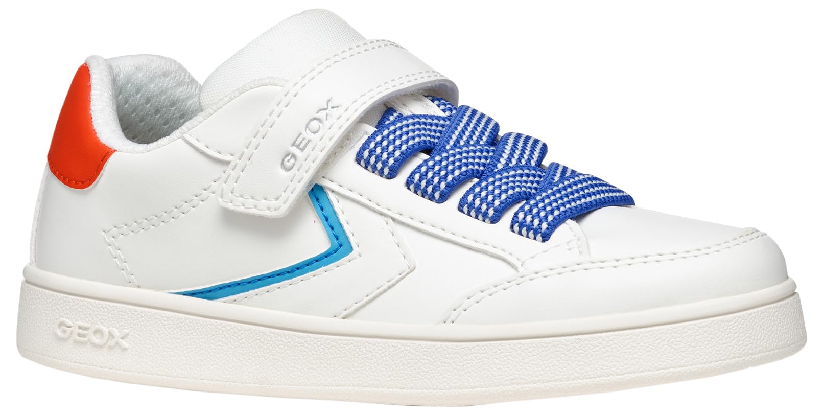 Geox J ECLYPER BOY A, Boys’ Sneaker, White/Orange,