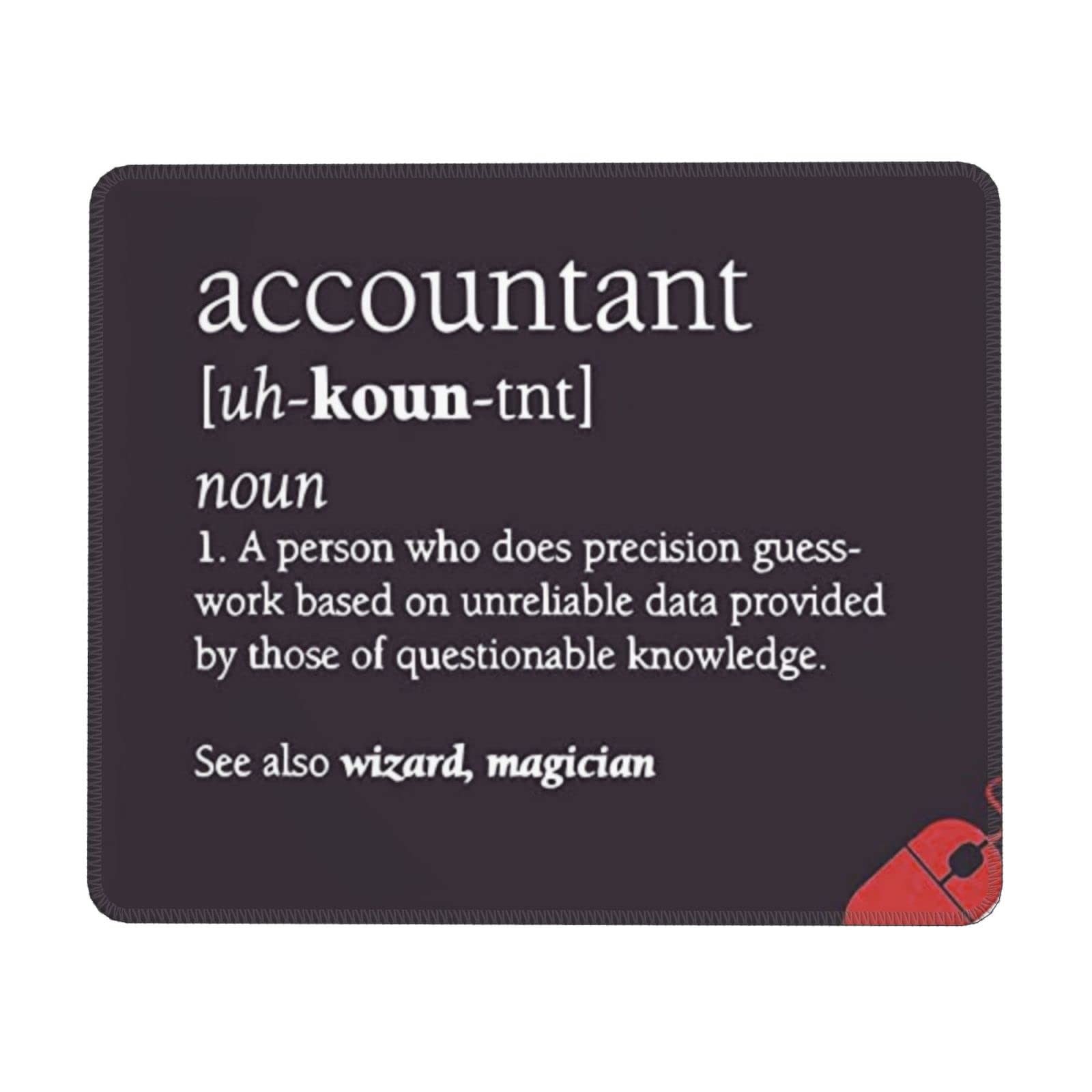 Novelty Accounting Mousepad Accountants Mouse Pad - Accountant Accounting Gift Mug Cup Mousemat 9.2 Inch Mouse Mats Colleague Gifts Funniest