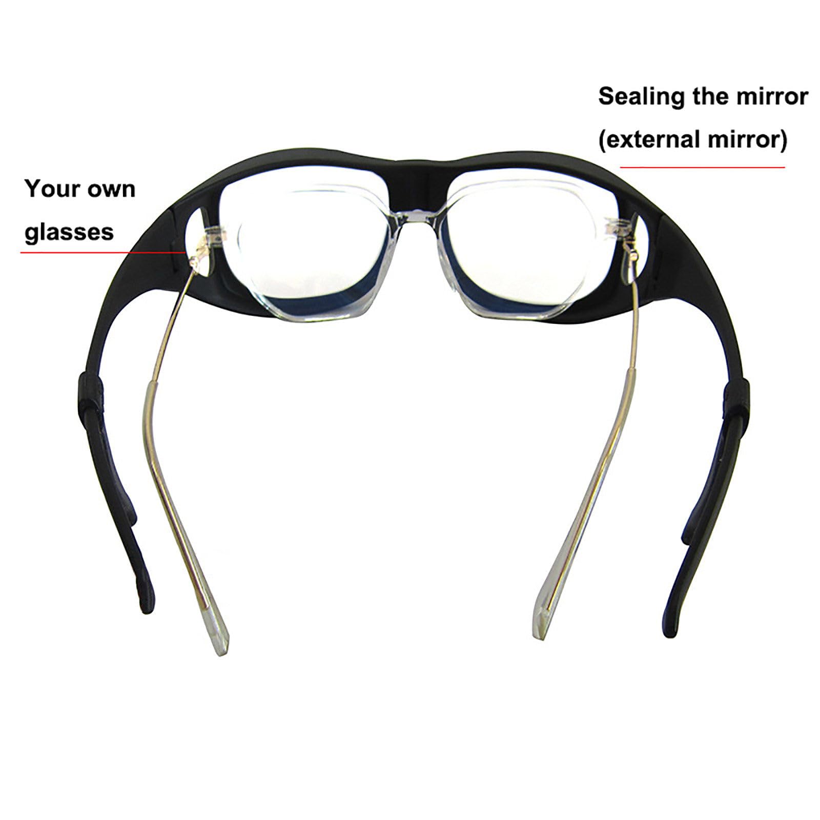 RöNtgenbrille, Strahlenschutz-Bleibrille, 0,5/0,75 Mmpb Hohe LichtdurchläSsigkeitsgläSer, Mit Seitenschutz, Kompatibel Mit Ihrer Eigenen Brille 0.75mmpb