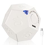 KADAMS Pomodoro Cube Timer Productivity-11 Preset Countdowns, Flip-to-Start Gravity Activation - Sound Vibrate Mute Rechargeable - Ideal for ADHD Kid Kitchen Classroom Cook Study Exercise - White