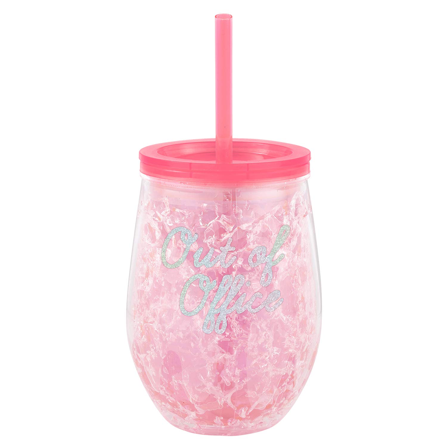 Slant Collections Freezable Acrylic Wine Chiller Tumbler, 12-Ounce, Out Of Office