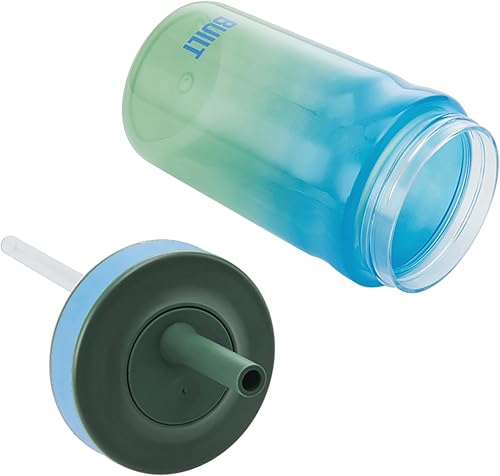 Miniatura 9 de BUILT Vaso Bedford de 16 onzas líquidas de una sola pared con popote de Tritan con sello Bedford, tapa para pajilla, resistente a derrames, mantiene