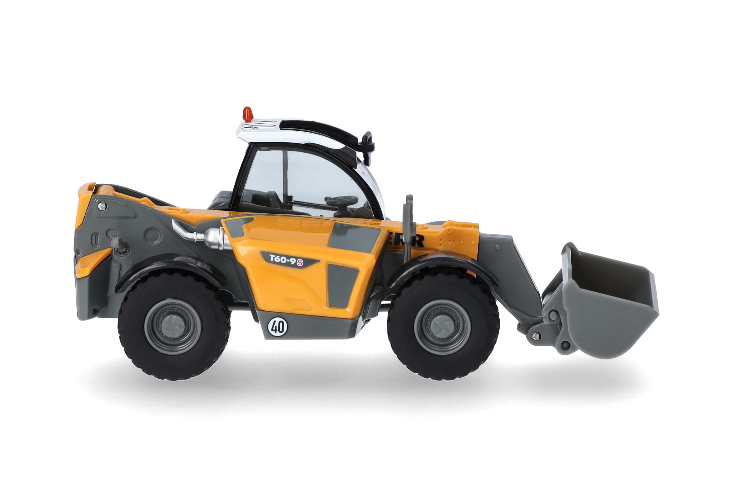 Herpa LKW Modell Liebherr Teleskoplader T60-9S Liebherr, Miniatur im Maßstab 1:87, Sammlerstück, Made in Germany, Kunststoff