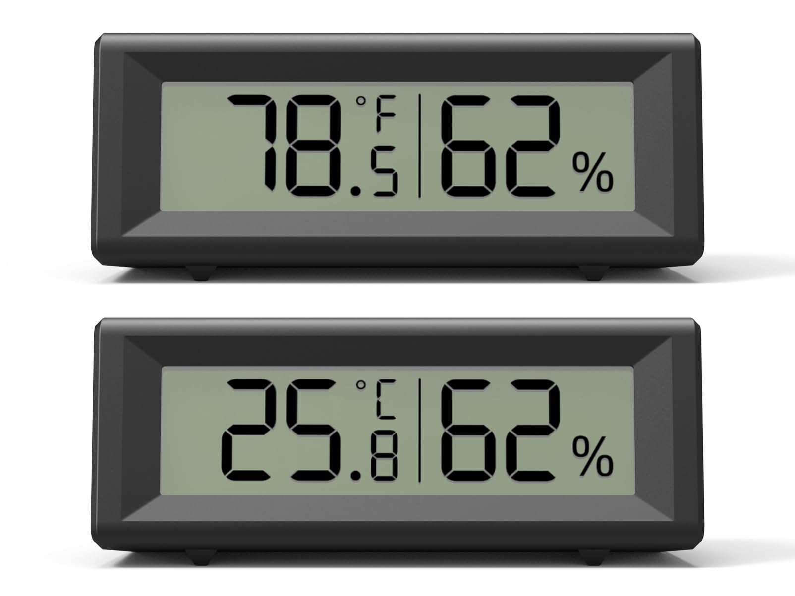 Hygromètre numérique Thermomètre d'intérieur Noir