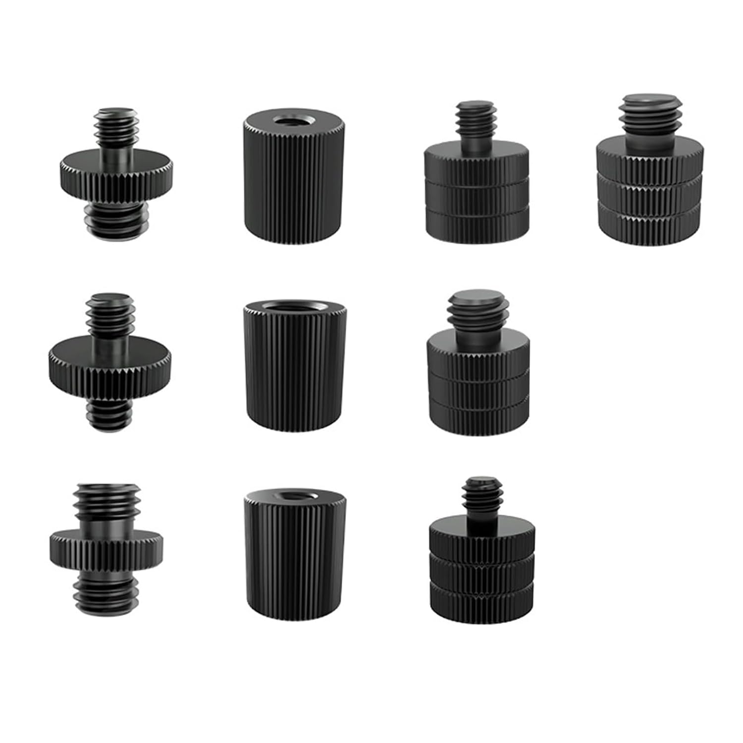 Verazquy 10 Pcs Mic Thread Adapter, Screw Camera Tripod Mic Stand Adapter Aluminium Alloy Adapter Holder Connection