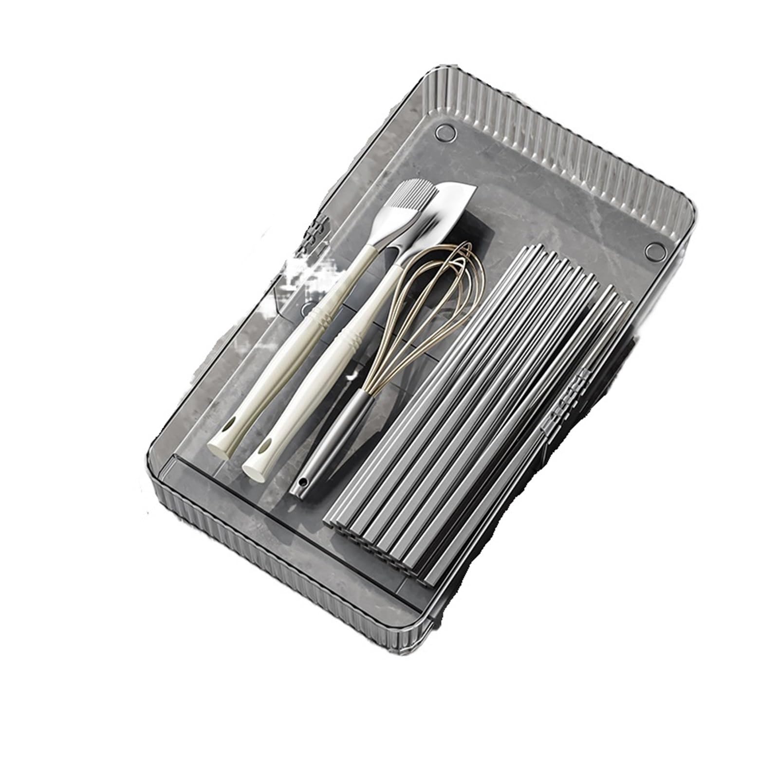 Organizzatore for cassetti espandibile Contenitori divisori modulari(L Gray)