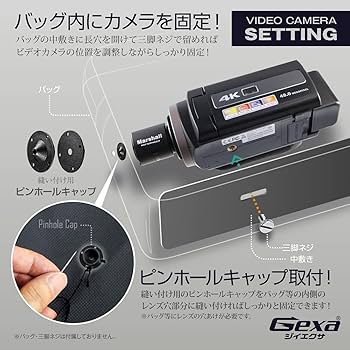 ピンホールレンズ 4K ビデオカメラ リモコン 128GB対応 GX-105 612IbWC4CqL._AC_UF350,