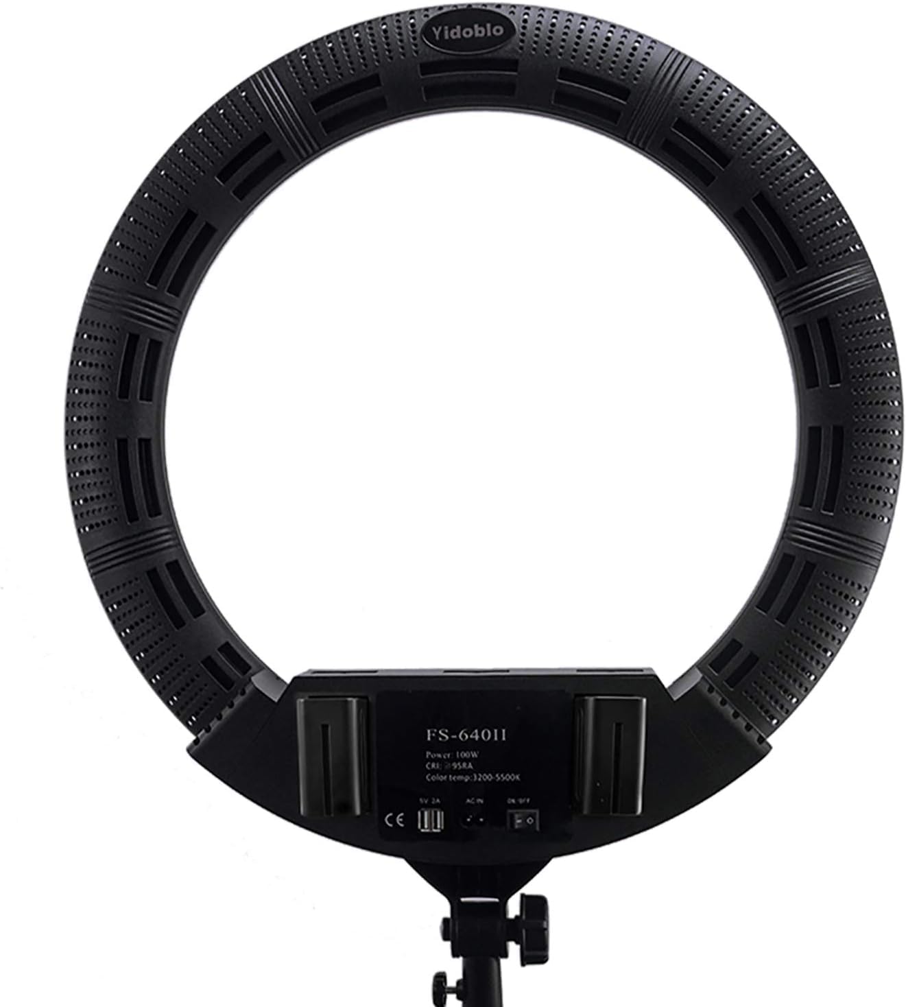 22 Zoll 100W LED-Ringlampe Licht Kits:Handtasche,Infrarot-Fernbedienung und 3 Basen der Handy-Halterung,für Make-up Portrait Selfie YouTube Beleuchtung (ohne Stativ)
