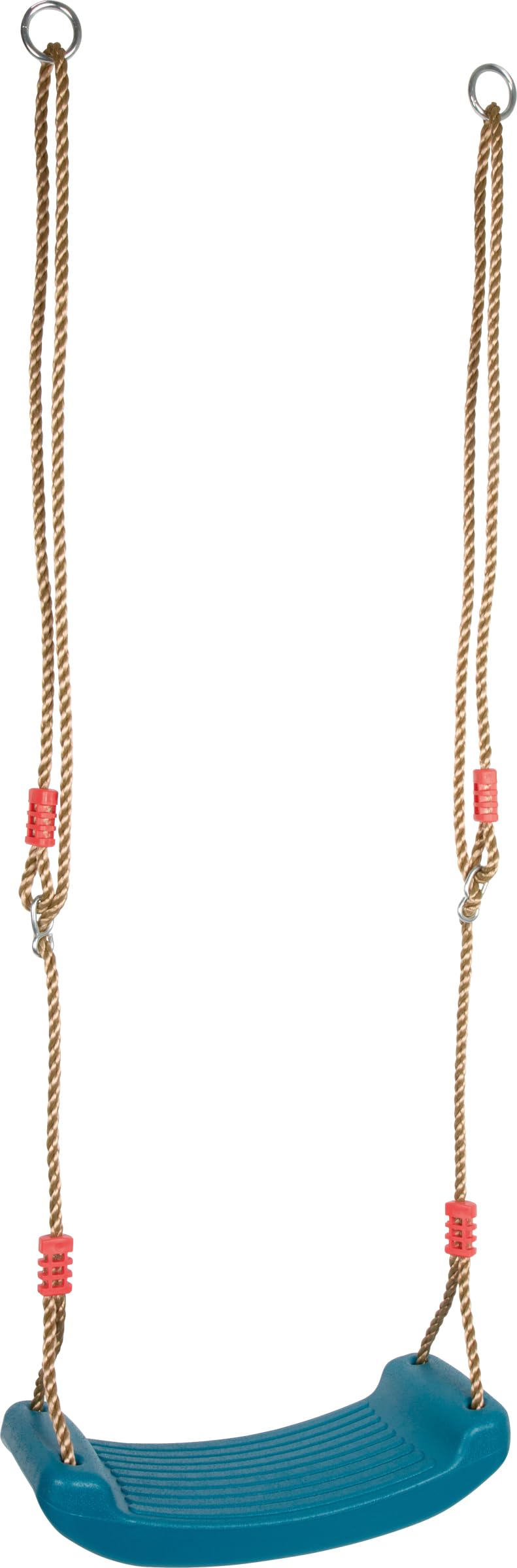 small foot Altalena blu, con sedile resistente alle intemperie e corde in plastica resistenti, regolabili in lunghezza, per bambini dai 3 anni, 12793