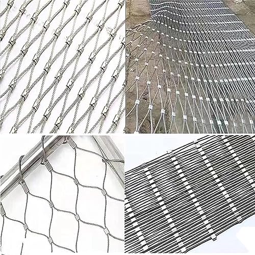 Filet de sécurité maille acier 304 pour rampe d'escalier anti-chute