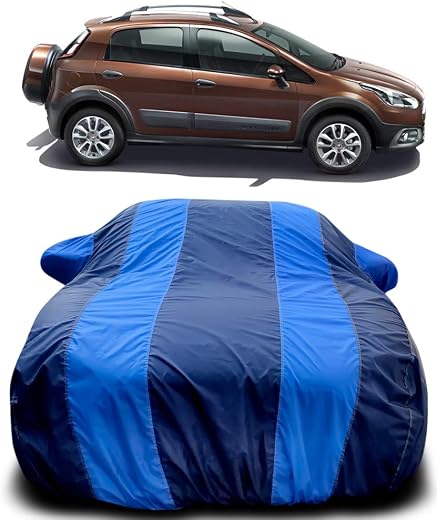 PURPLEHEART Car Body Cover Compatible with Fiat Avventura Car Cover Body with Mirror Pocket Triple Stitched Bottom Elastic...