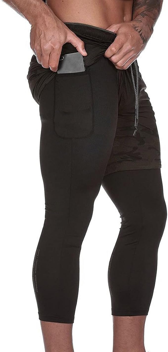 Herren Sporthose Kurz – Laufshorts Mit Taschen, Stretch-Material Für Sommer, Sport & Freizeit, Größen S-2XL