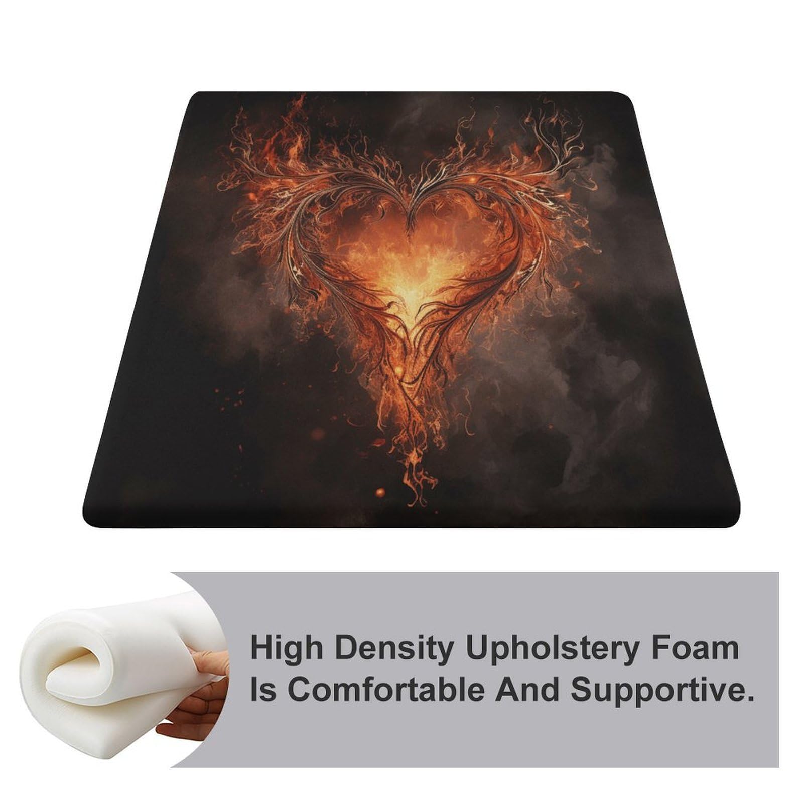 Cojín de meditación con texto en inglés "Show A Heart on Fire", almohada de suelo impresa para yoga al aire libre, tatami, chimenea, sala de estar
