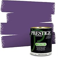 Vista 61 de PRESTIGE Pinturas de pintura interior e imprimación en uno, 1 galón, plano, combinación comparable de Sherwin Williams* Kimono Violet*