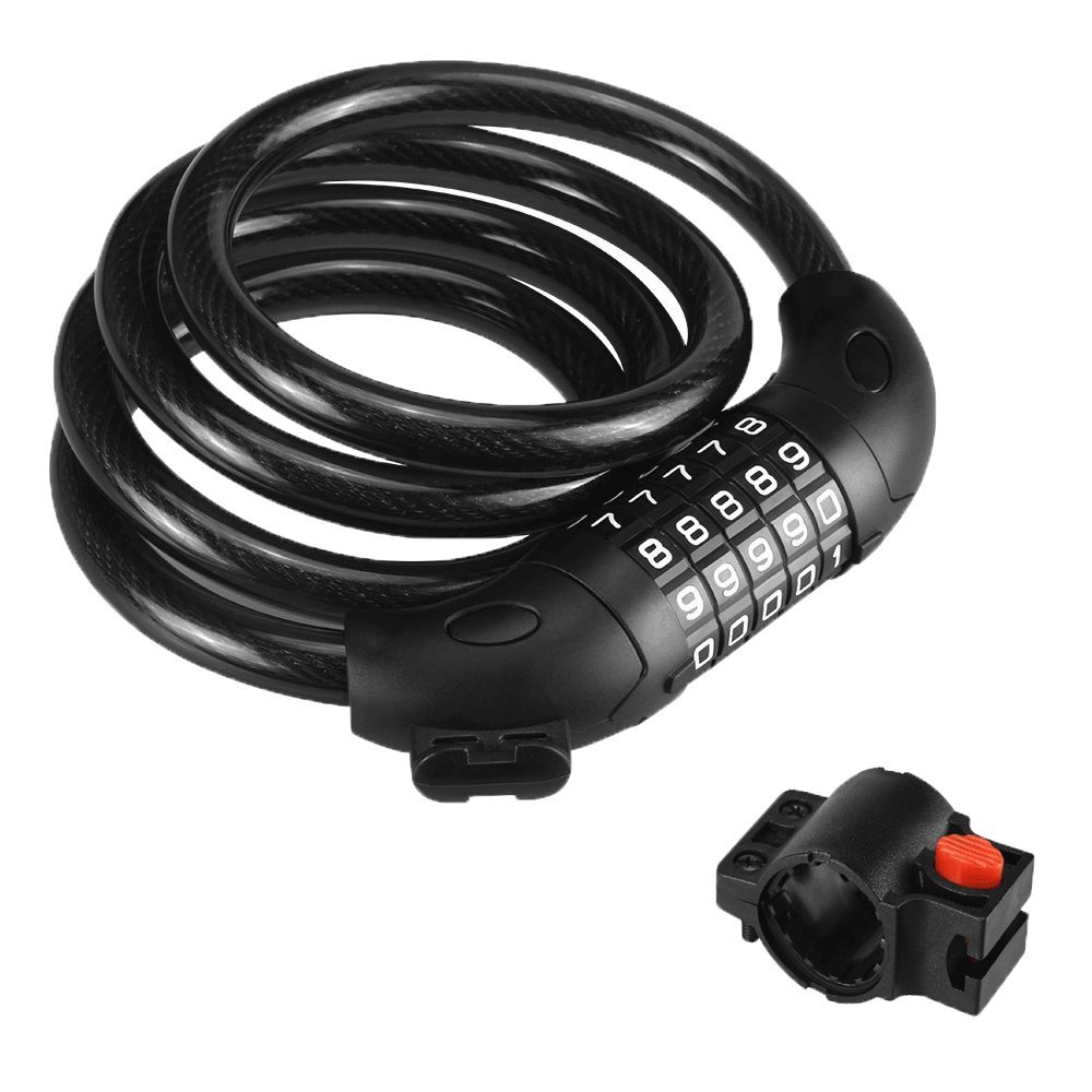 Buy Bike Lock Cable, EMESOL 5Feet Bike Cable Basic Self Coiling