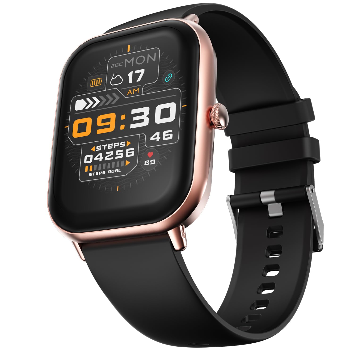 Fire-Boltt Ninja Call Pro Max Bluetooth Calling Smart Watch, 2.01″ HD Display, 120+ Sports Modes, Health Suite, AI Voice Assistance, SpO2 & Heart Rate Monitor Smartwatch for Men & Women - Gold Black