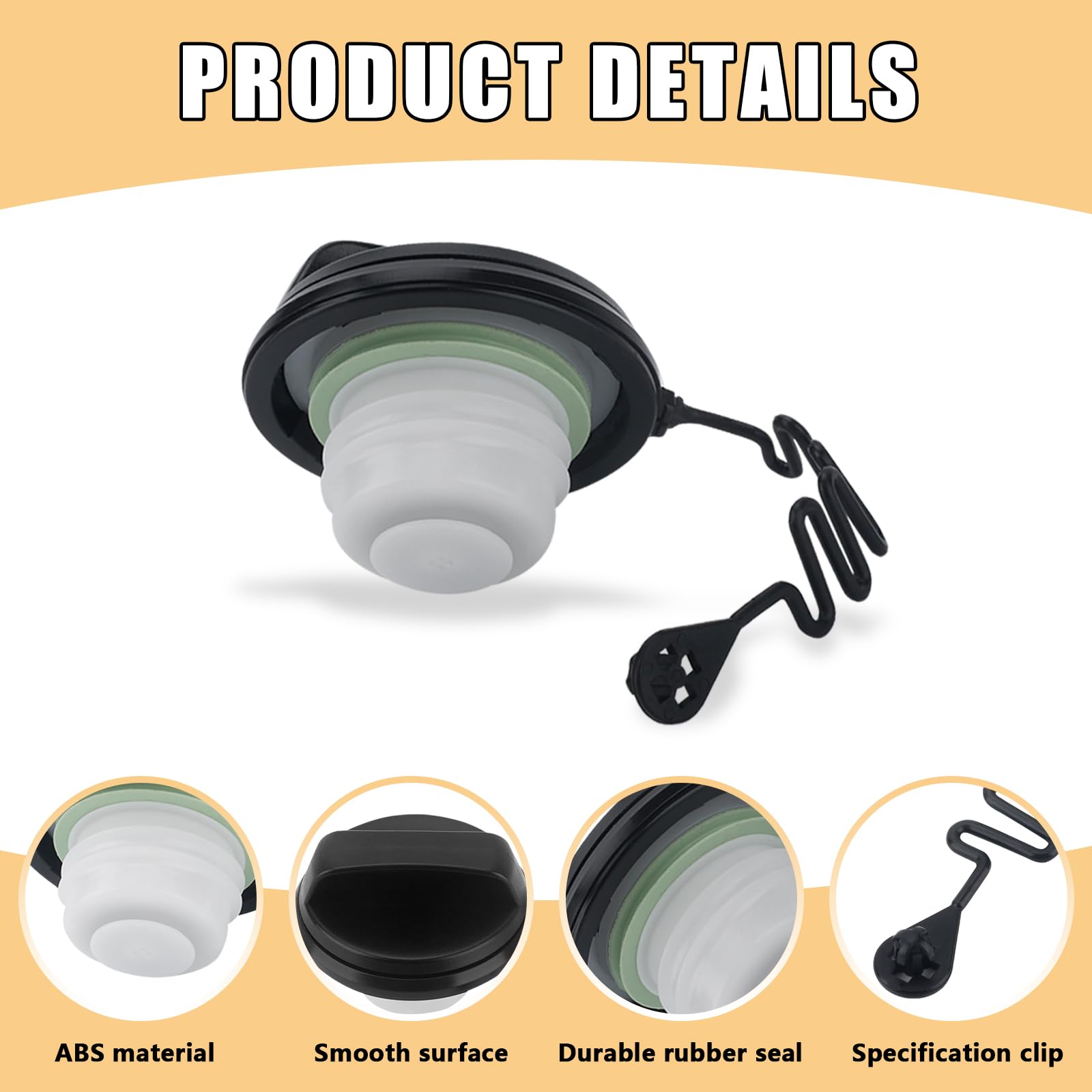 Tapón de Depósito de Combustible, Compatible con Ford Fiesta, Transit, Fusion, MK5, MK8, KA, Sustituye a 1580852, 7S61-9030-CB, 7S619030CB, Tapa del Tanque de Gasolina de Repuesto