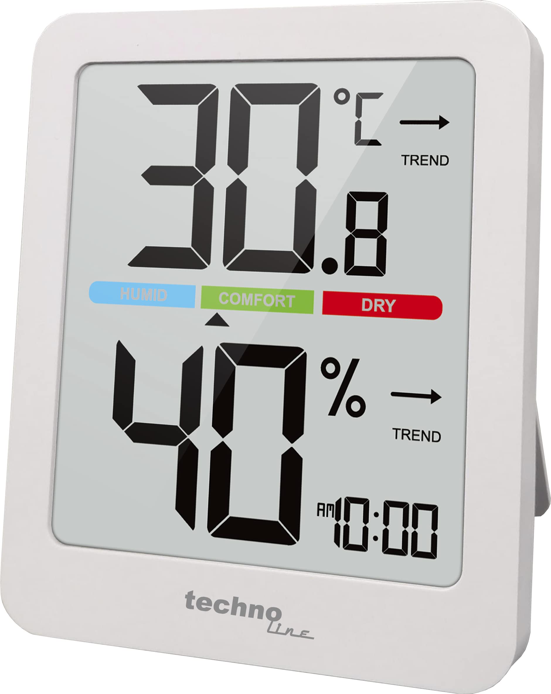 Thermomètre de bureau et humidité de la pièce avec heure pour mesurer le froid au bureau