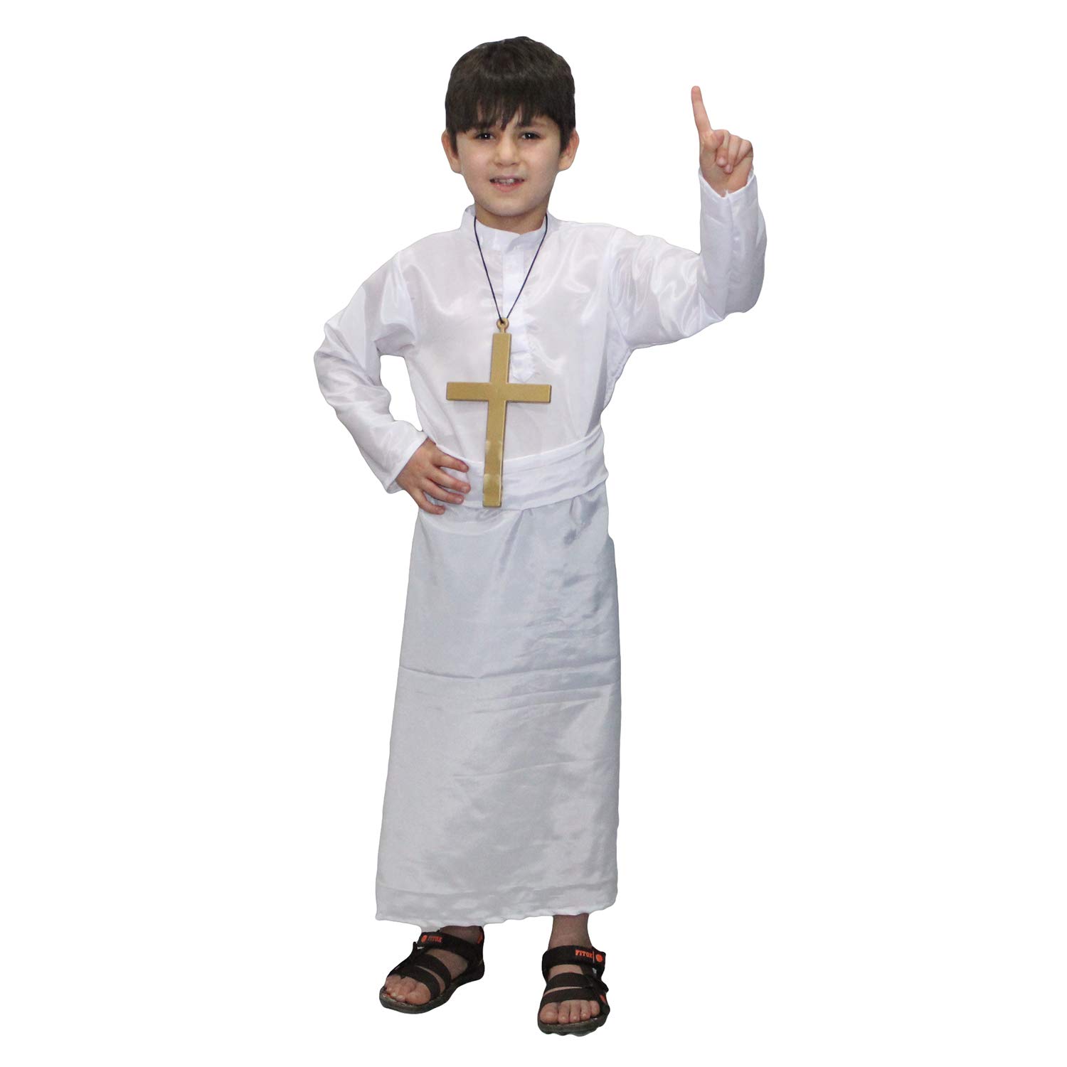 Kaku Fancy Dresses White Priest/Jesus,Catholic Costume -White, 7-8 Years, for Boys (B07TV7NKRF) Amazon Price History, Amazon Price Tracker