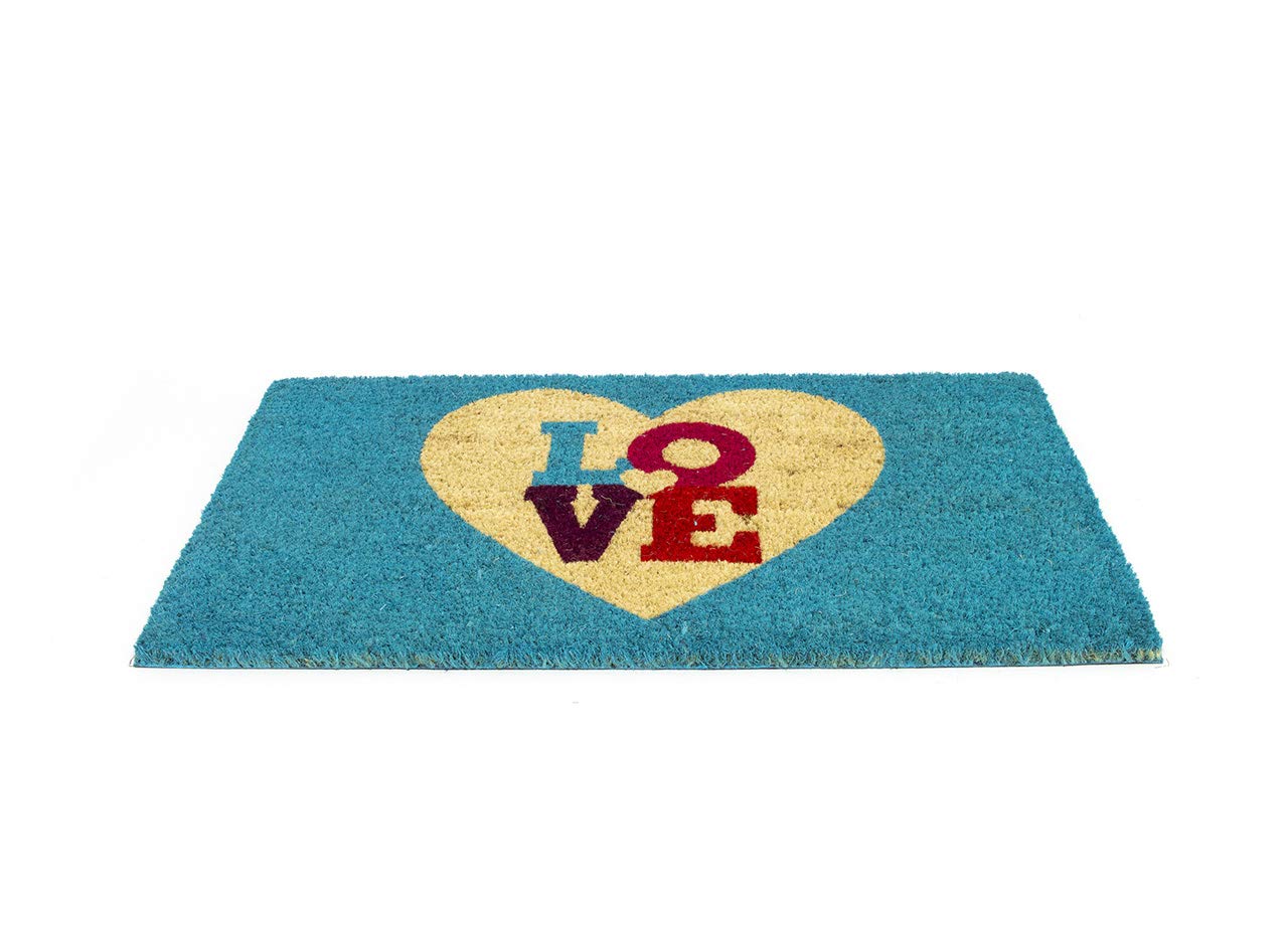 Zerbino Ingresso Con Stampa Cane E Gatto - Fibra Di Cocco 60x40cm, Antiscivolo